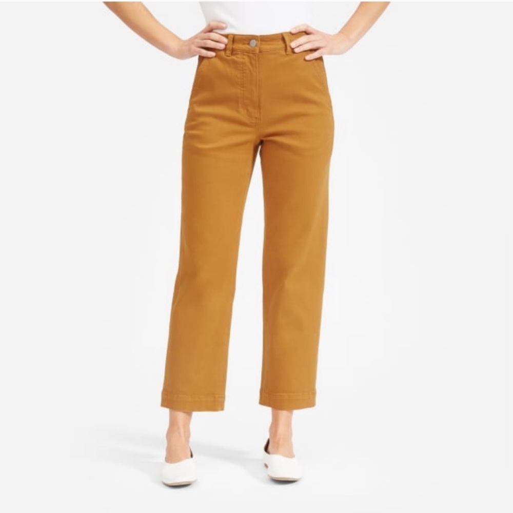 Everlane The Straight Leg Crop Mustard Jeans Pants